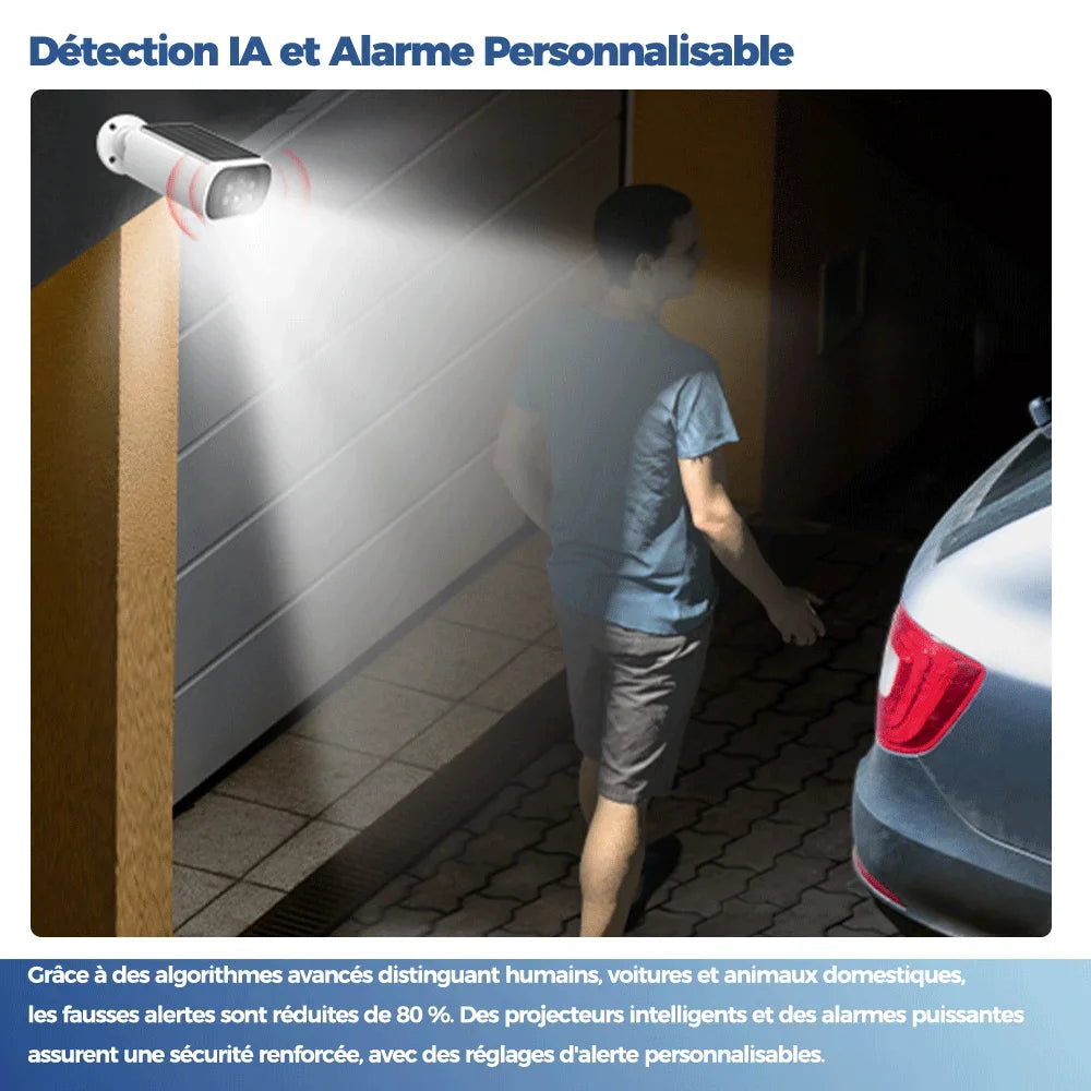 Caméra Solaire Extérieure Wi-Fi 4MP avec Vision Nocturne