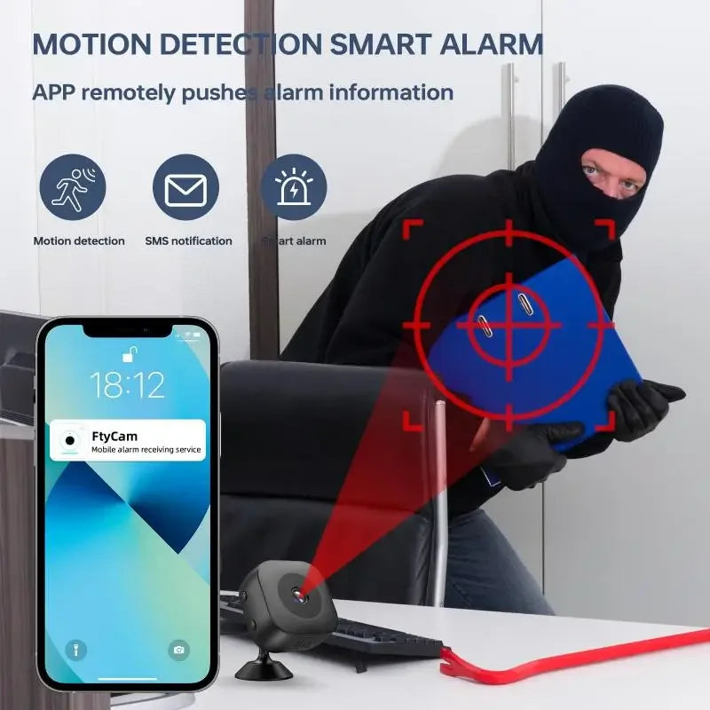 Mini Caméra WiFi De Sécurité 4K Avec Vision Nocturne